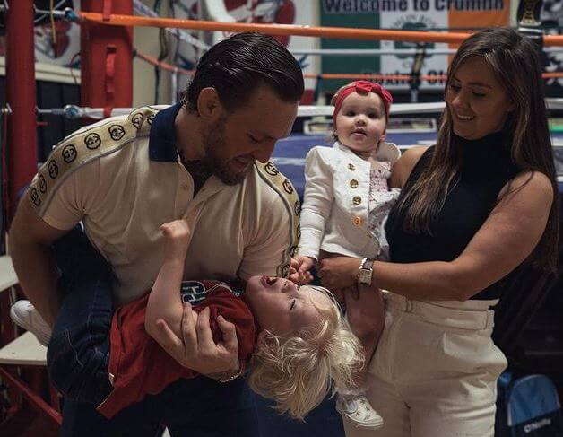 Conor Jack McGregor Jr. with his family.